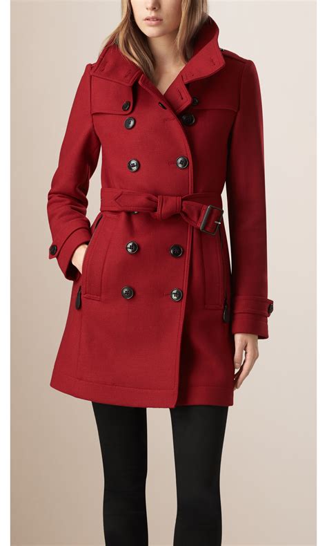 burberry funnel neck wool cashmere twill trench coat|Burberry Charcottley Wool Funnel Neck Trench Coat Women.